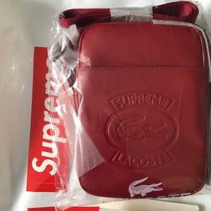 Supreme x Lacoste Red Shoulder Bag